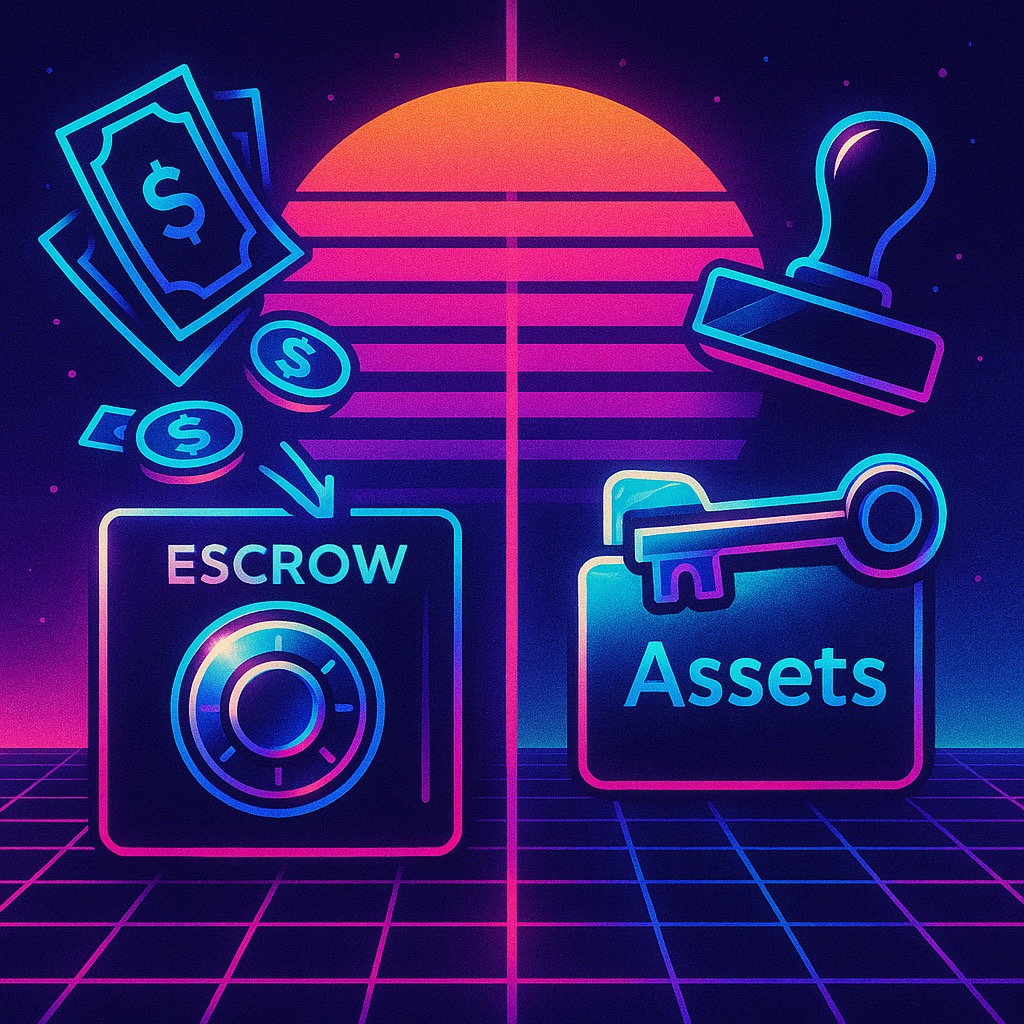 Money transferred to escrow and assets released