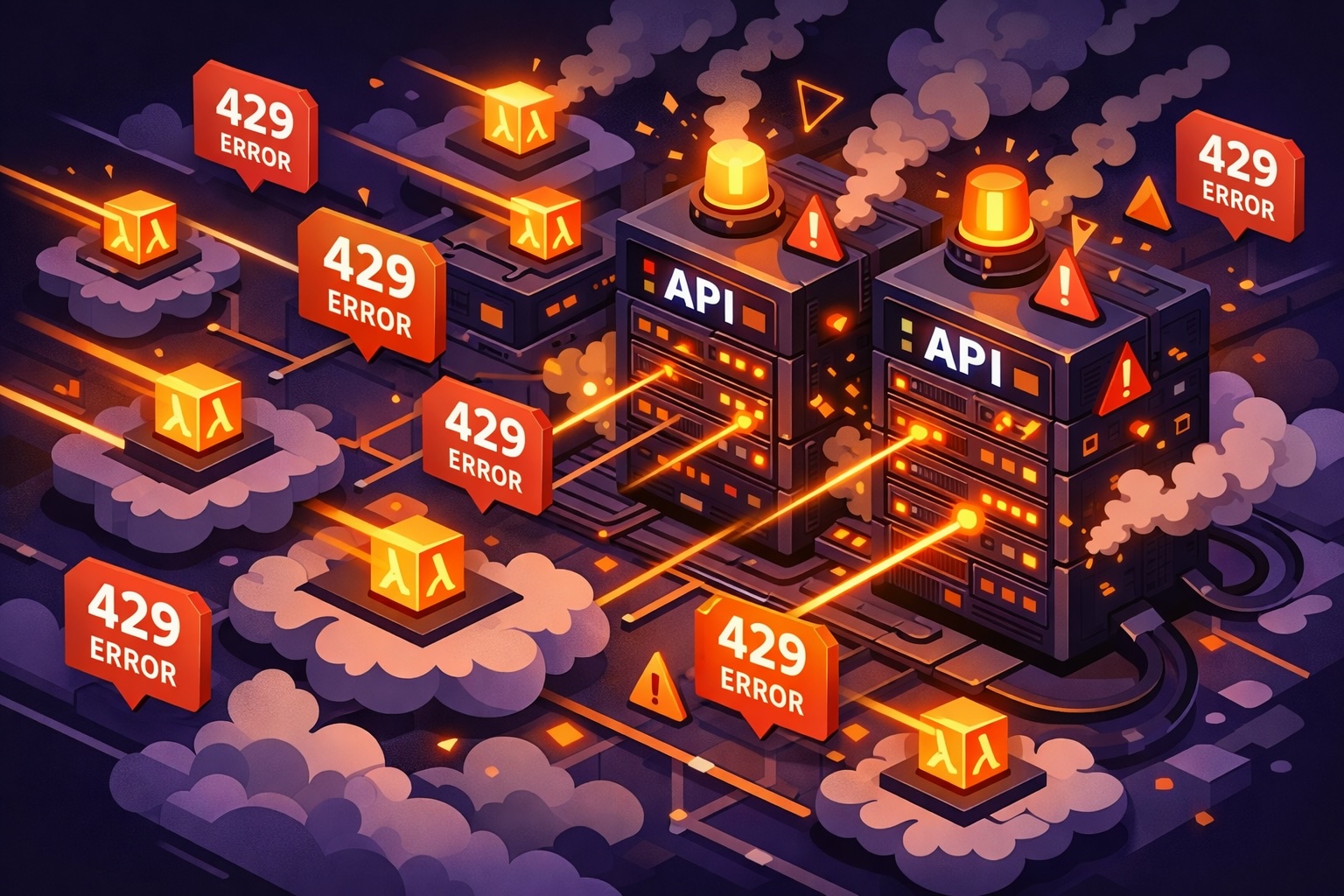 429 errors everywhere - Lambda containers overwhelming rate-limited APIs